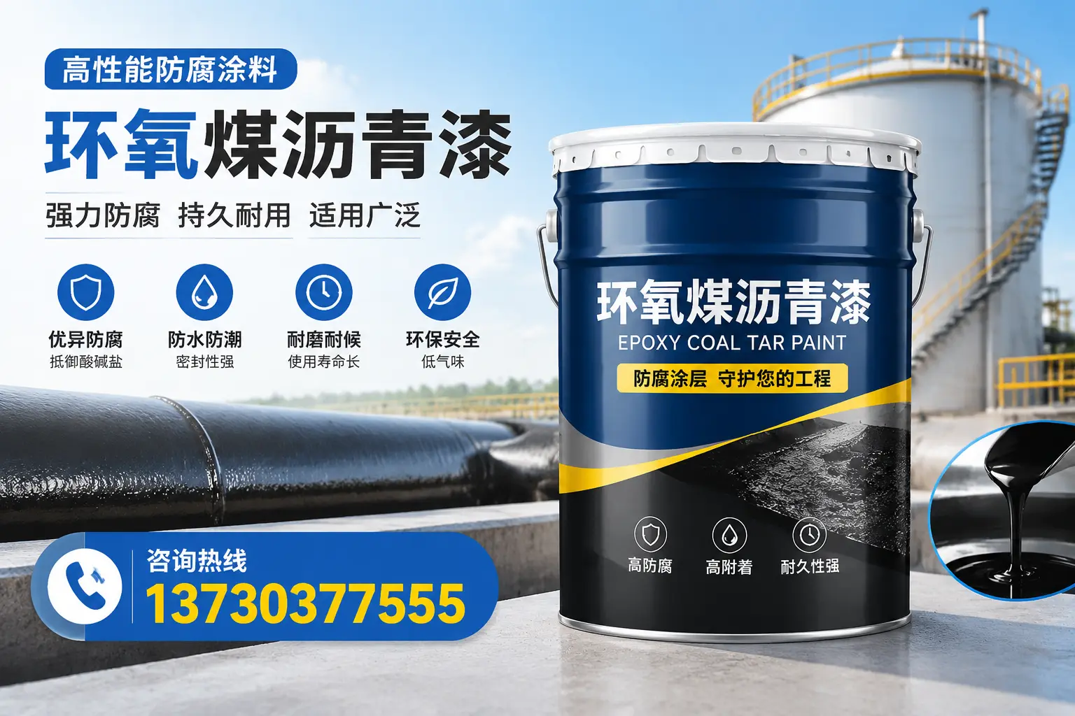 环氧煤沥青漆的耐久性分析,适合郴州的使用场景